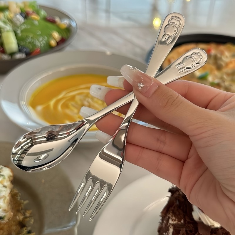 Baby Food Eating - Cartoon Kawaii 304 Stainless Steel Children