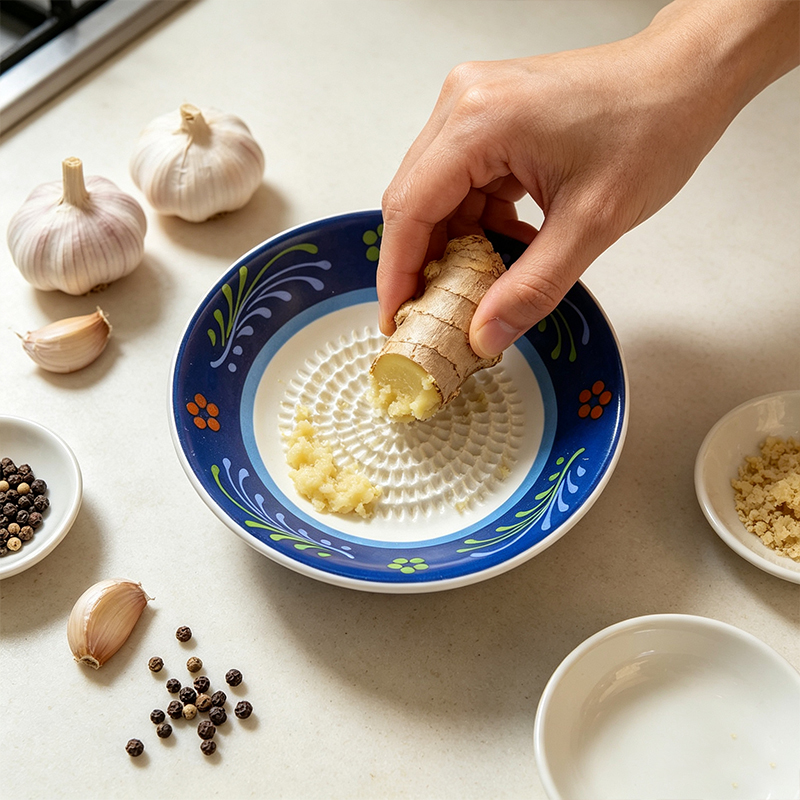 Baby Food Grater - Ceramic Ginger Grater Multifunctional Hand Garlic