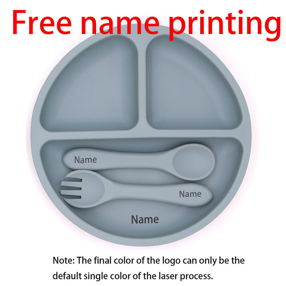 Baby Food Feeder - Free Name Printing Silicone Children's Tableware