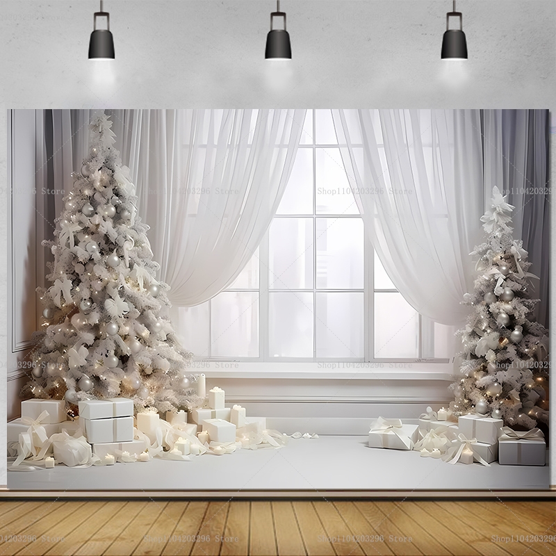 Baby Xmas Food - White Merry Christmas Backdrop Xmas Tree