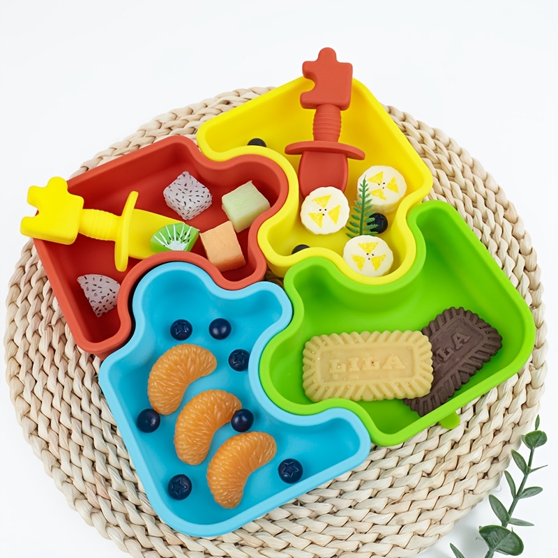 Baby Food Menu - 6pcs/Set baby Silicone Feeding Utensil Includes