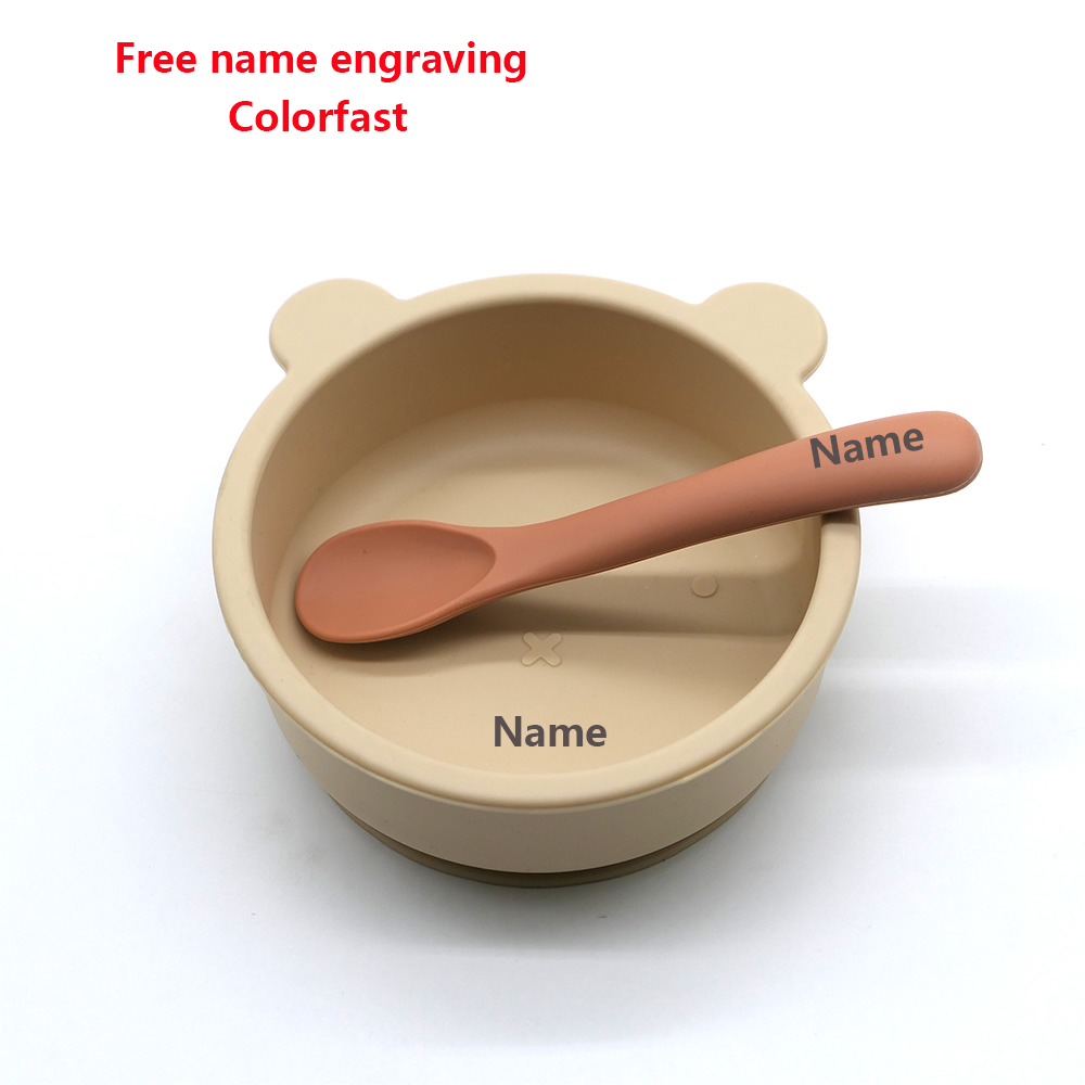 Baby Food Feeder - Kids' Tableware Set Bowl Spoon Personalized