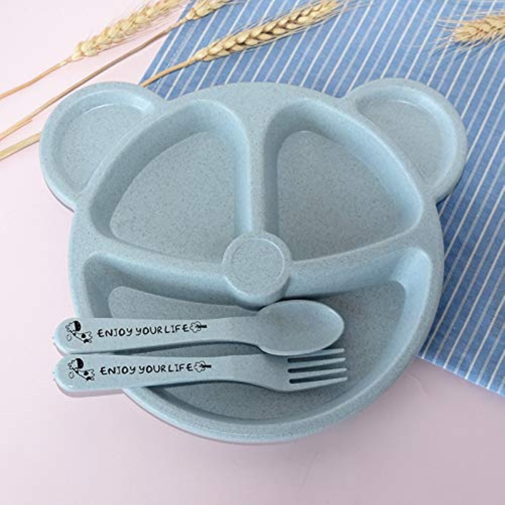Baby Food Menu - 3Pcs/Set Baby Bowl+Spoon+Fork Feeding Food Tableware