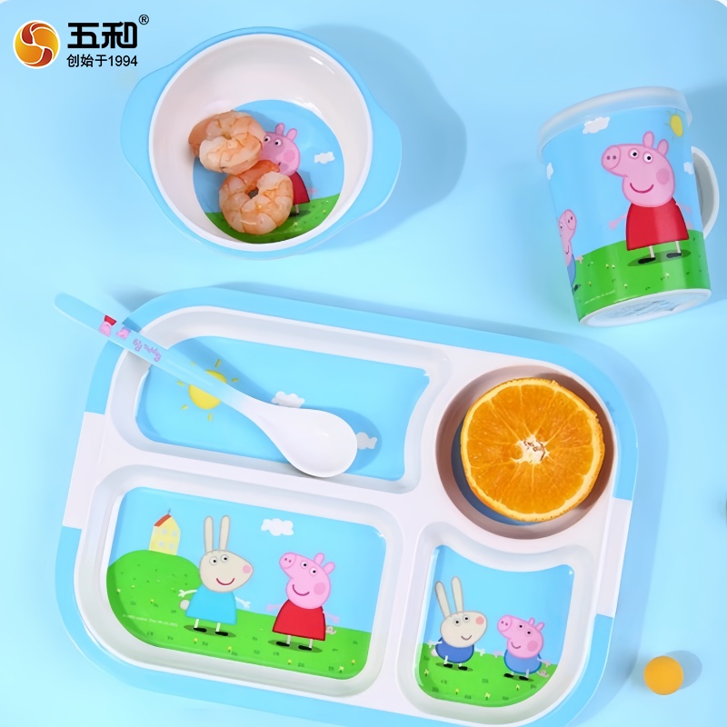 Baby Food Eating - For Peppa Pig Tableware Cartoon Salad