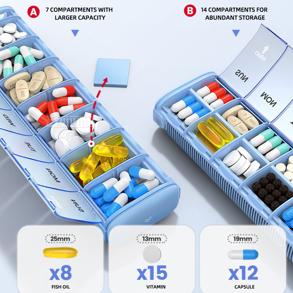 7-Day Aluminum Alloy Pill Case - First Food Jar review and price