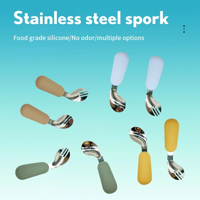 Baby Spoon Fork Set 316 Stainl - Baby Food Utensils Set review and price
