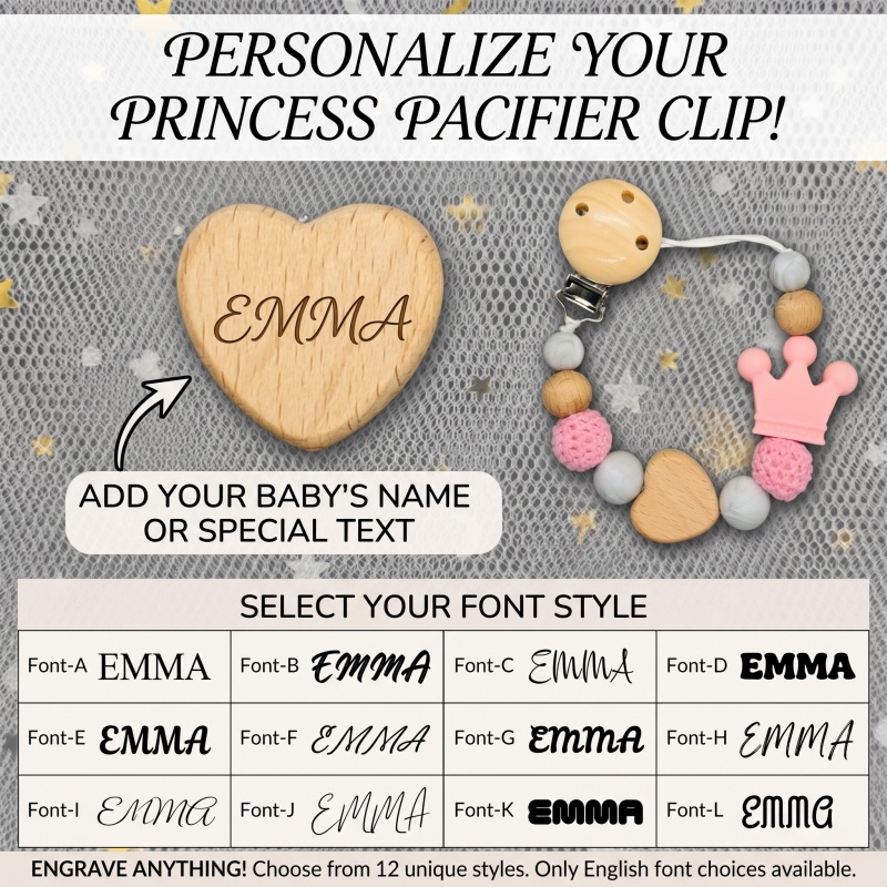 Personalized Baby Pacifier Cli - Baby Food Name review and price
