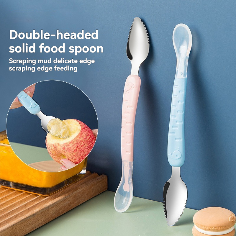 Baby Food Scraper Spoon - Dual - Baby Food Apple review and price
