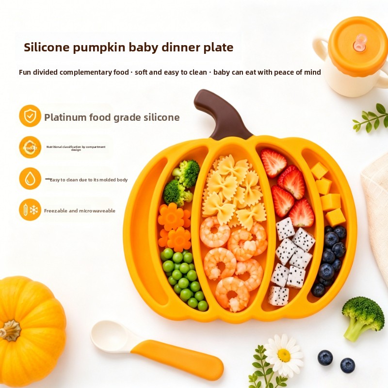 Pumpkin Silicone Baby Divided  - Baby Food Dinner review and price