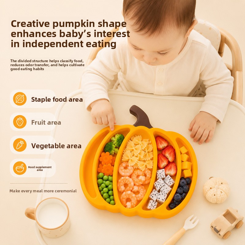 Pumpkin Silicone Baby Divided  - Baby Food Dinner review and price