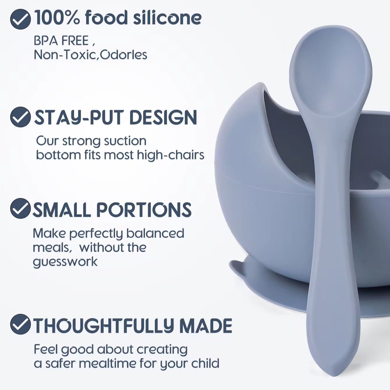 2PC Silicone Sucker Bowl Feedi - Baby Food Eating review and price
