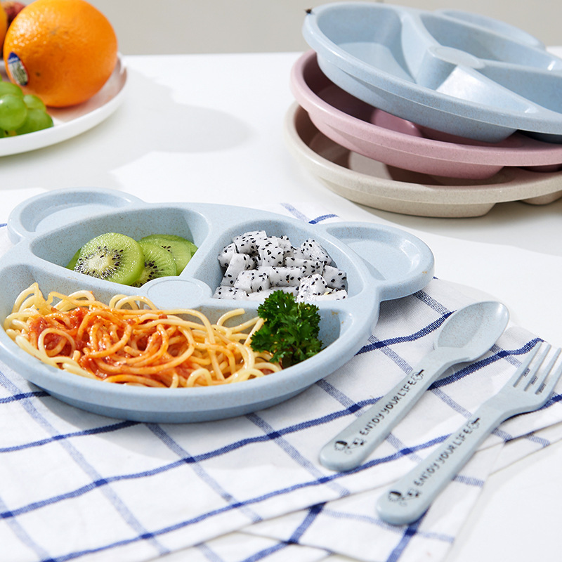 3pcs/Set Wheat Straw Children' - Baby Food Menu review and price