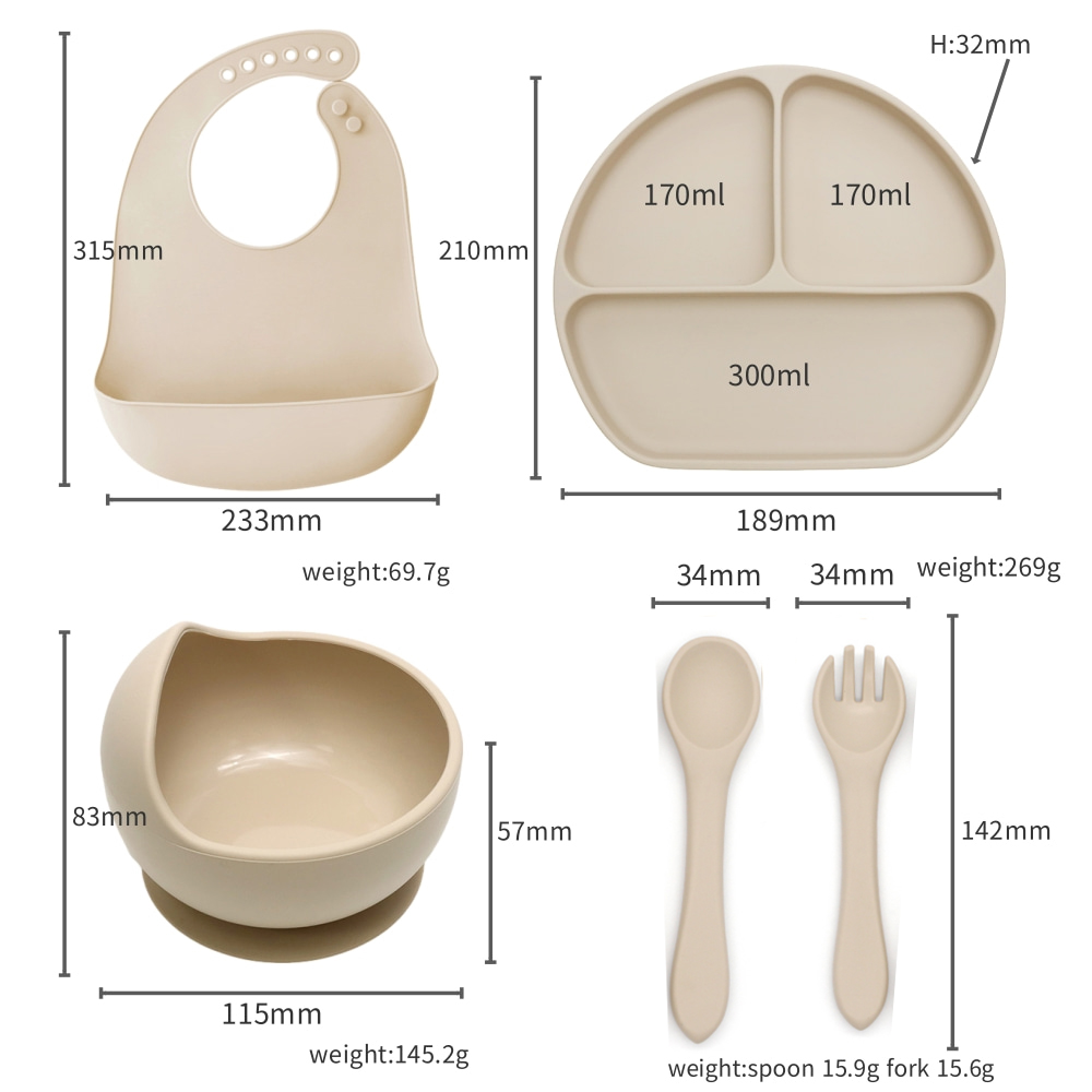 5pcs Bunny Baby Utensils Set,  - Baby Food Utensils Set review and price