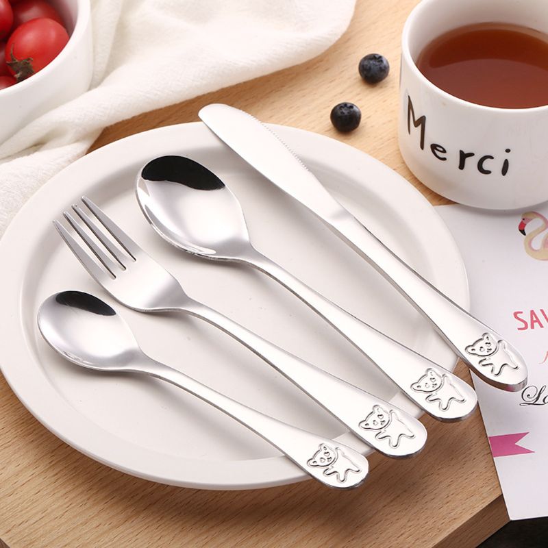 4 Pcs/set Baby Teaspoon Spoon  - Baby Food Utensils Set review and price