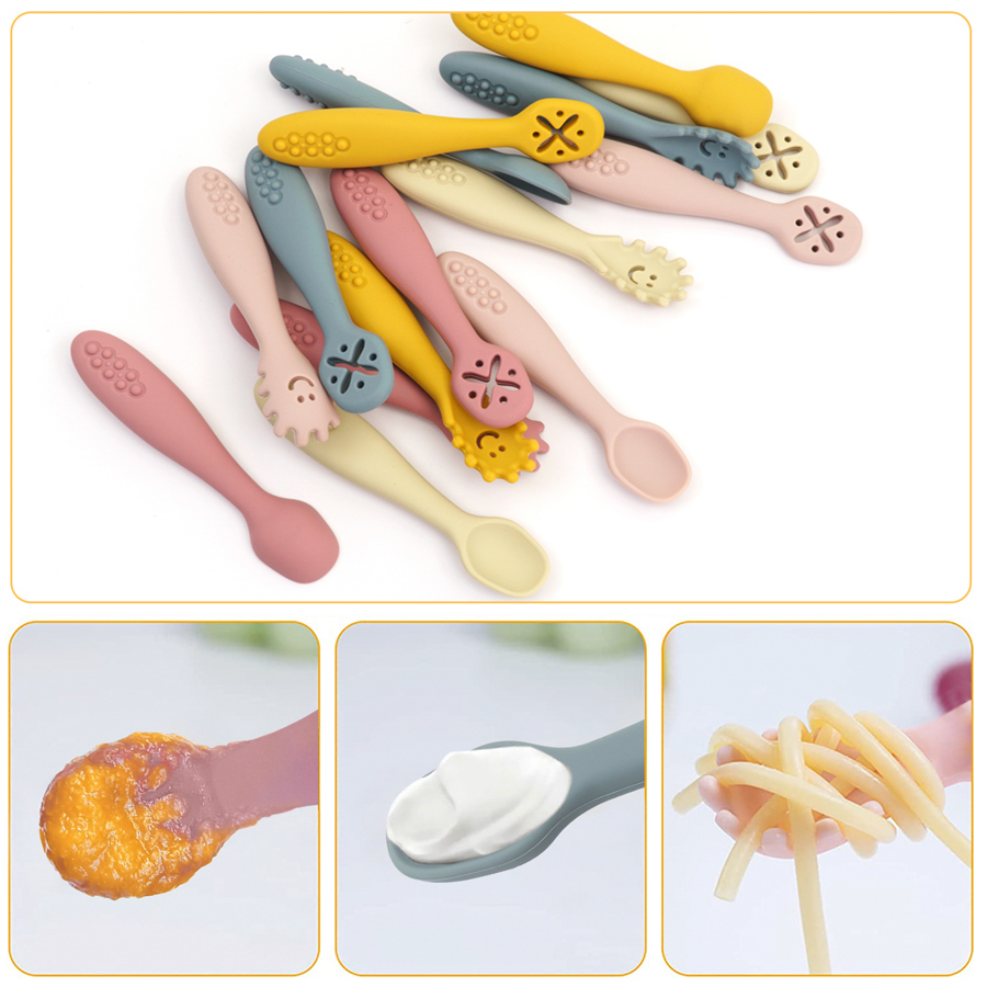 3PCS Cute Baby Learning Spoons - Baby Food Utensils Set review and price