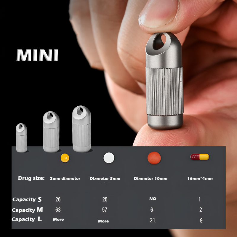 Titanium Alloy MINI Pill Box W - First Food Jar review and price