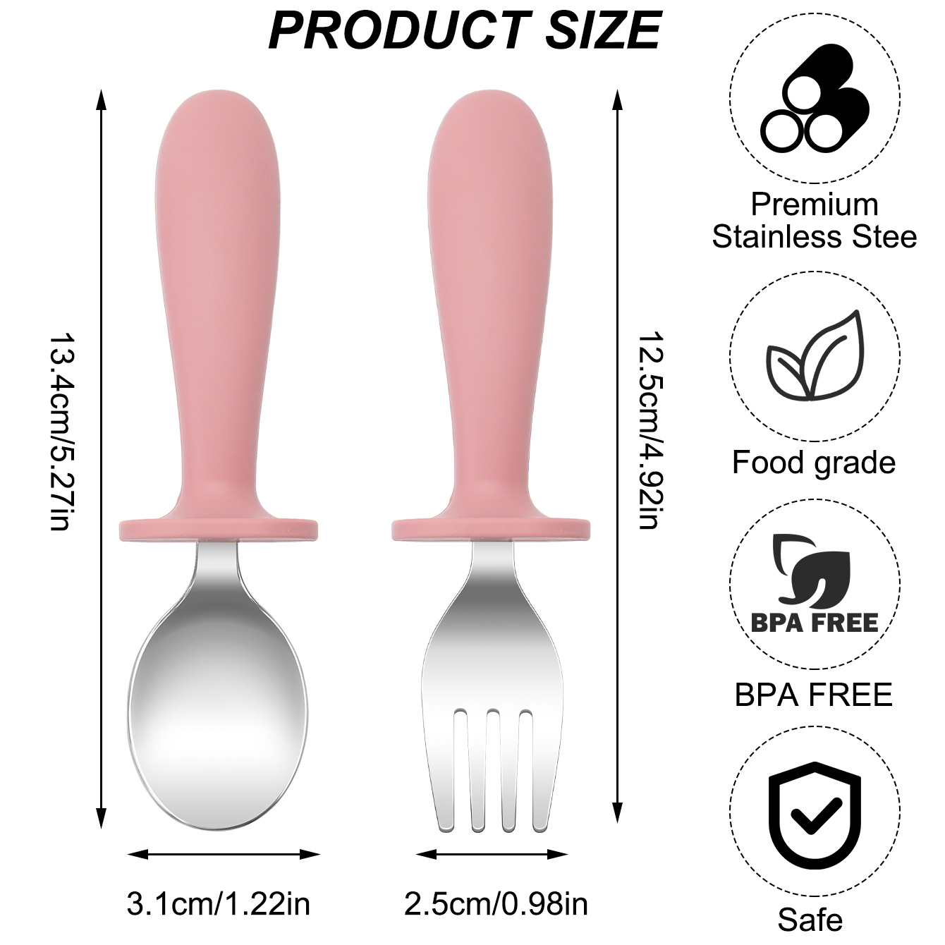 Color Kids 2PCS Stainless Stee - Baby Food Utensils Set review and price