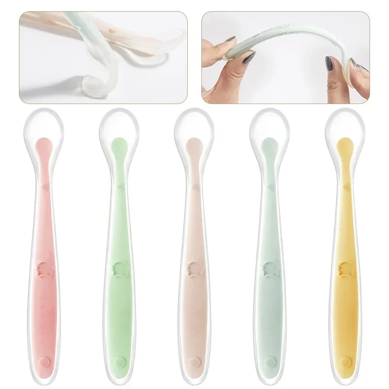 Soft Silicone Baby Spoon Toddl - Baby Food Utensil review and price