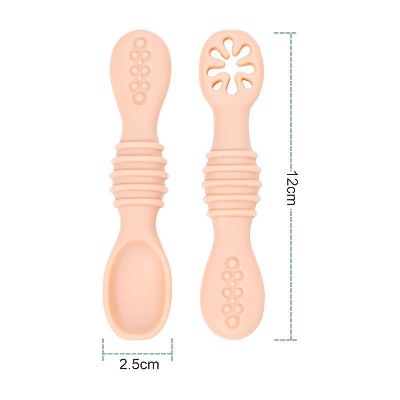 2PCS Cute Baby Learning Spoons - Baby Food Utensils Set review and price